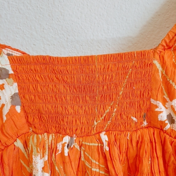 Urban Outfitters Allie Tie Sleeve Floral Blouse Sz S - Picture 11 of 11